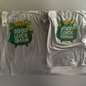 Celebrate It Gray 'Good Luck Charm' Kids Tee NWT
